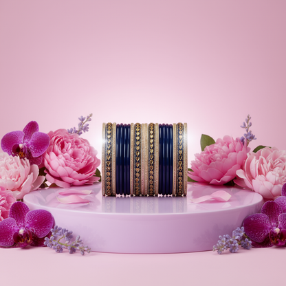 Beautiful Punjabi Lac Kundan Chuda For Bridal (Pack Of 20)